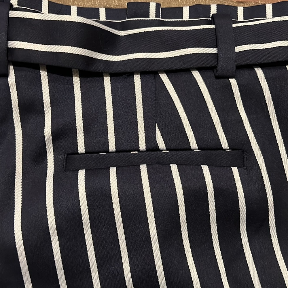 Banana Republic Blake Blue and White Striped Cropped Pants Womens size 10 - Picture 8 of 10